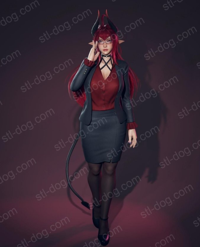 恶魔少女(Daemon Girl) 3D打印图纸